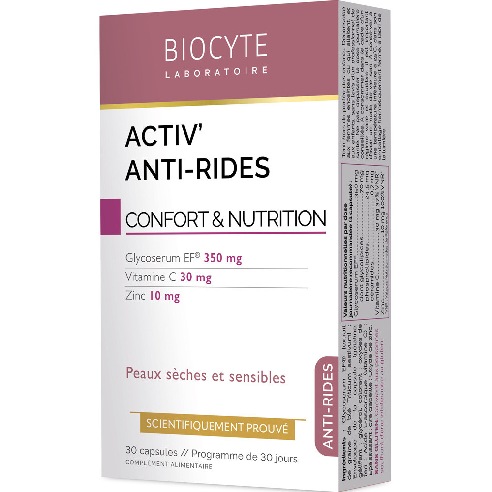 Biocyte Activ Anti-rides / Антивозрастные капсулы (от морщин) 30 шт. Biocyte Activ Anti-rides / Антивозрастные капсулы (от морщин) 30 шт.