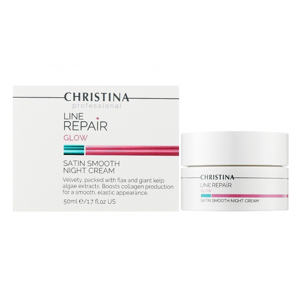 Line Repair Glow Satin Smooth Night Cream - Ночной крем Гладкость Сатина 50 мл Christina Line Repair Glow Satin Smooth Night Cream - Ночной крем Гладкость Сатина 50 мл Christina