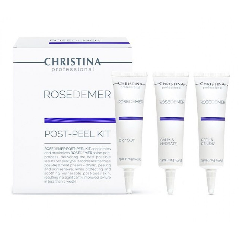 Rose De Mer Post-Peel KIT - Набор для ухода за кожей после пилинга 3 по 15 мл Christina 