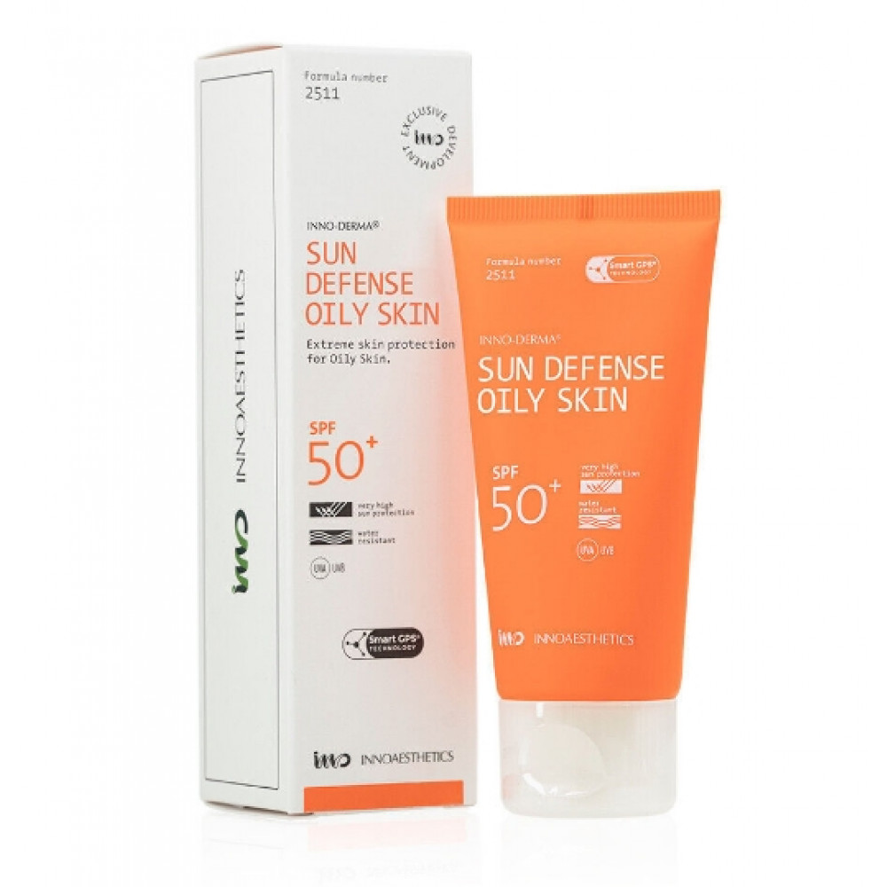 Innoaesthetics Inno-Derma Sun Defense Oily Skin - Солнцезащитный крем с SPF 50+ 60 мл