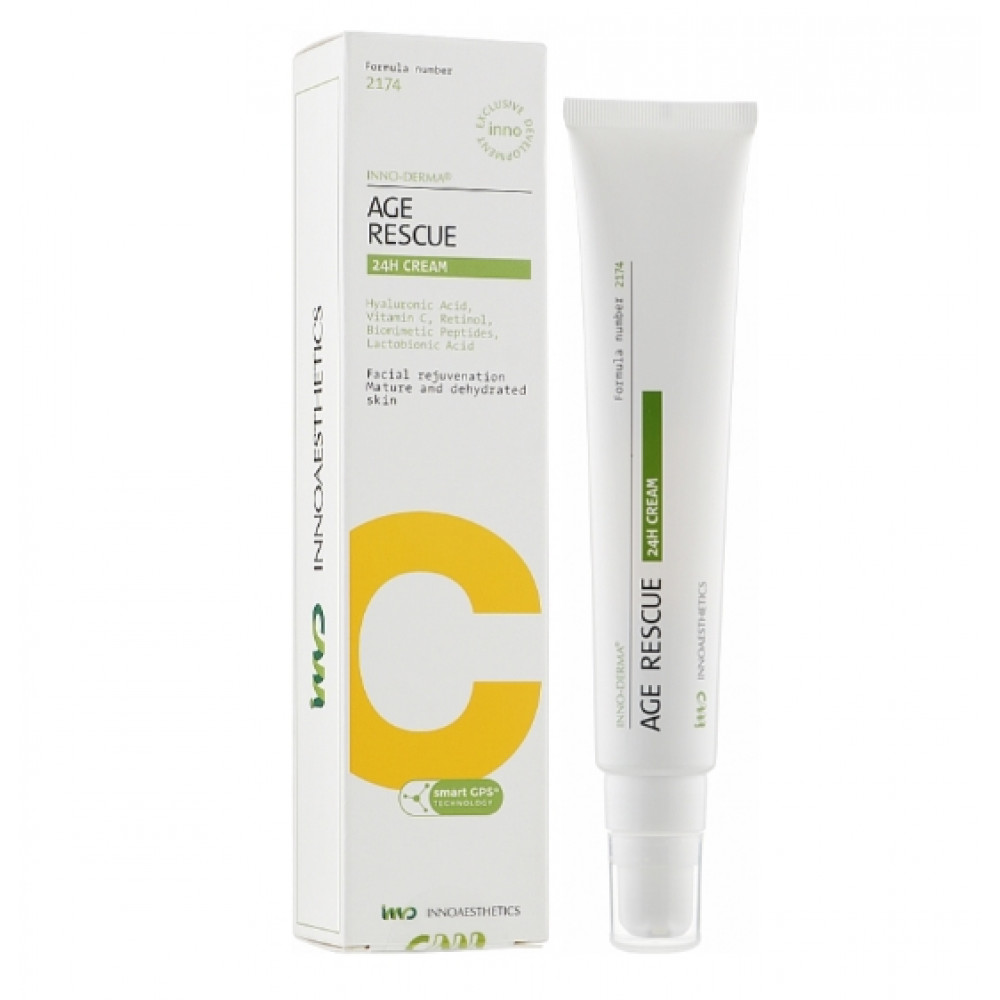 Innoaesthetics Inno-Derma Age Rescue 24h Cream - Активный антивозрастной крем для лица 50 мл