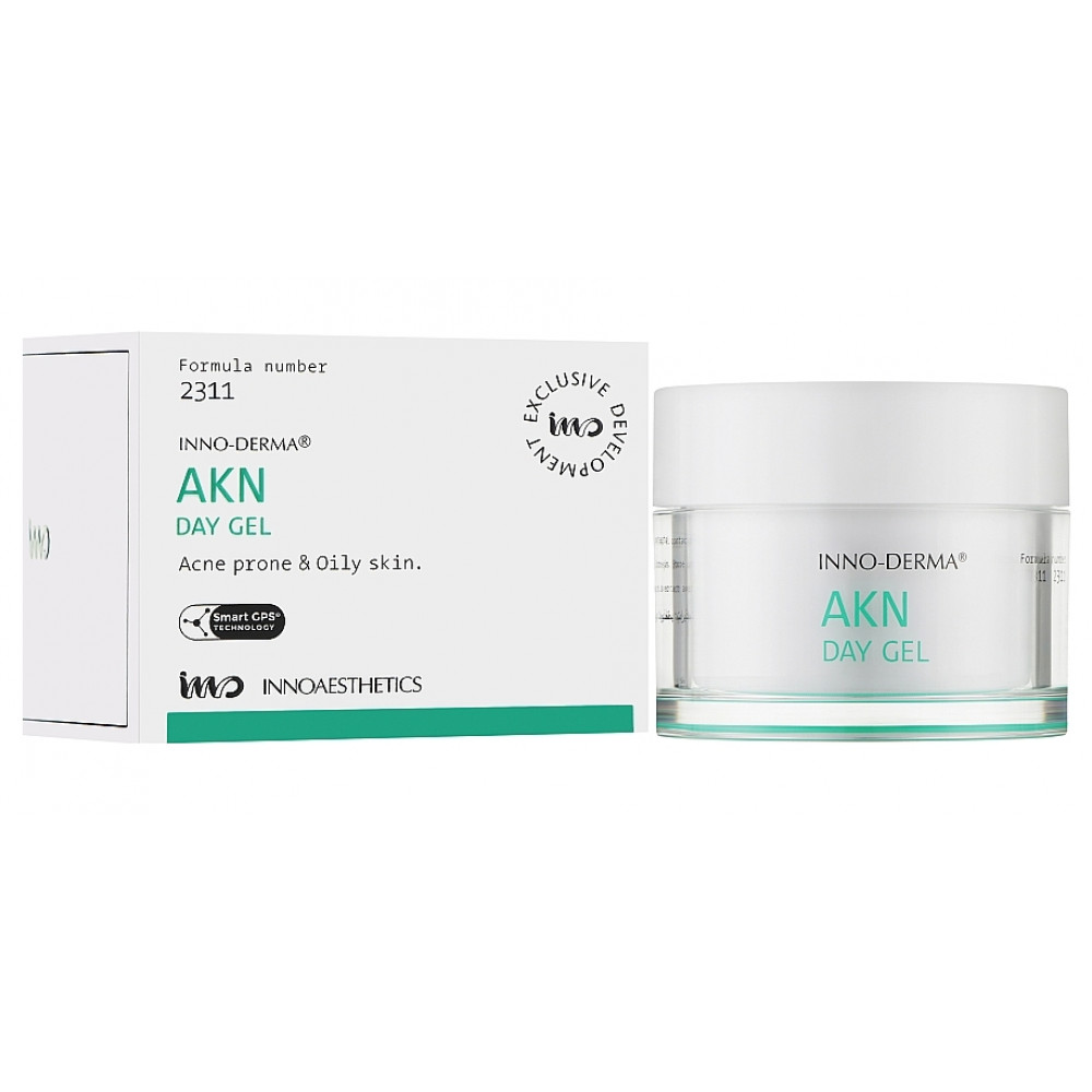 Innoaesthetics Inno-Derma AKN Day Gel - Гель для жирной, проблемной кожи с высыпаниями и/или открытыми комедонами 50 мл Innoaesthetics Inno-Derma AKN Day Gel - Гель для жирной, проблемной кожи с высыпаниями и/или открытыми комедонами 50 мл