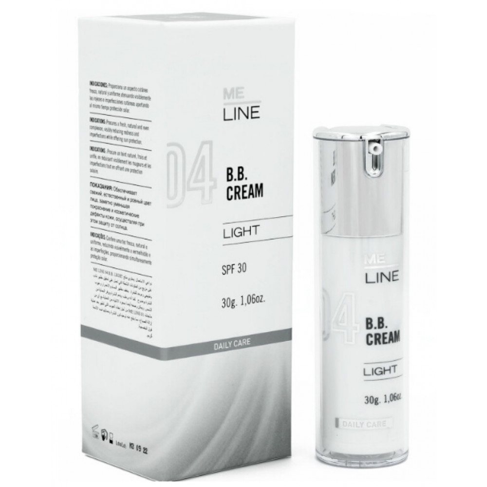 Me Line 04 BB Cream Light - Увлажняющий тональный крем с SPF 30, светлый тон 30 мл Me Line 04 BB Cream Light - Увлажняющий тональный крем с SPF 30, светлый тон 30 мл