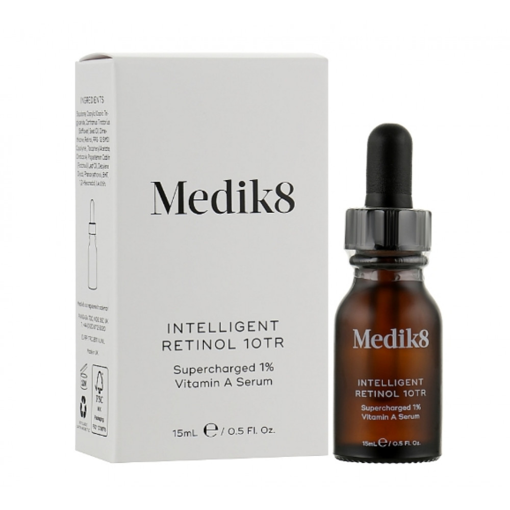 Антивозрастная сыворотка для лица с витамином А 1% - Medik8 Intelligent Retinol 10TR 15 мл Антивозрастная сыворотка для лица с витамином А 1% - Medik8 Intelligent Retinol 10TR 15 мл
