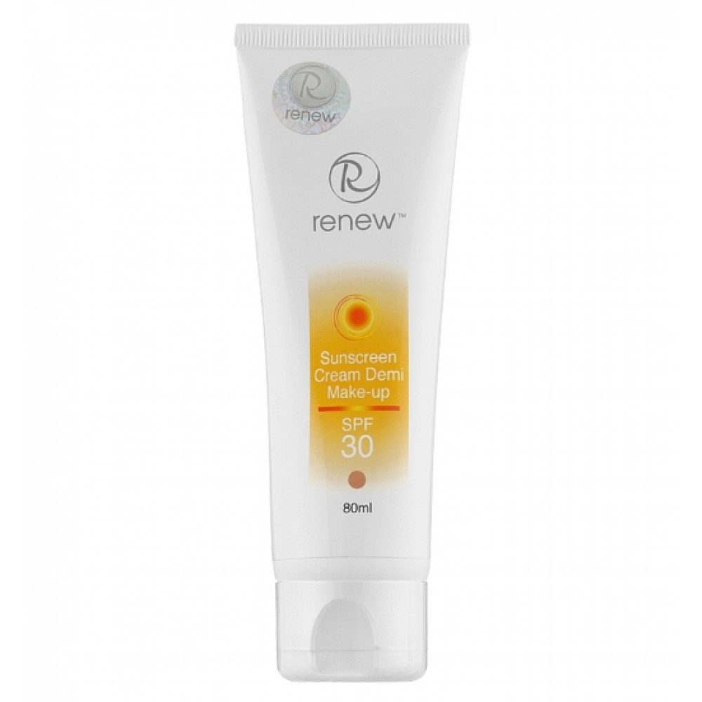 Солнцезащитный тональный крем-антиоксидант для лица SPF-30 - Renew Sunscreen Cream SPF-30 Demi Make-Up 80 мл