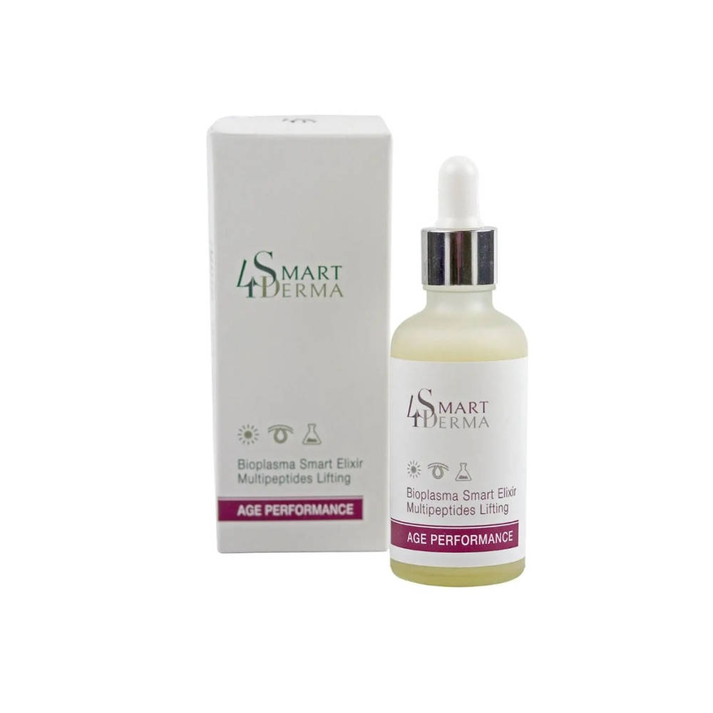 Интеллектуальная сыворотка-эликсир Биоплазма - Smart4Derma Age Performance Bioplasma Smart Elixir Multipeptides Lifting 50 мл Интеллектуальная сыворотка-эликсир Биоплазма - Smart4Derma Age Performance Bioplasma Smart Elixir Multipeptides Lifting 50 мл