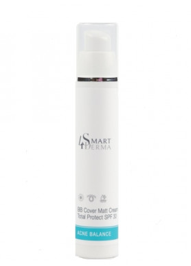 Матирующий BB крем SPF30 - Smart4Derma Acne Balance Cover Matt Cream Total Protect 50 мл Матирующий BB крем SPF30 - Smart4Derma Acne Balance Cover Matt Cream Total Protect 50 мл