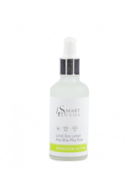 Мультикислотная локальная присушка - Smart4Derma Acne Derm Active Local SOS Lotion АHA-BHA-PHA Pure 50 мл Мультикислотная локальная присушка - Smart4Derma Acne Derm Active Local SOS Lotion АHA-BHA-PHA Pure 50 мл