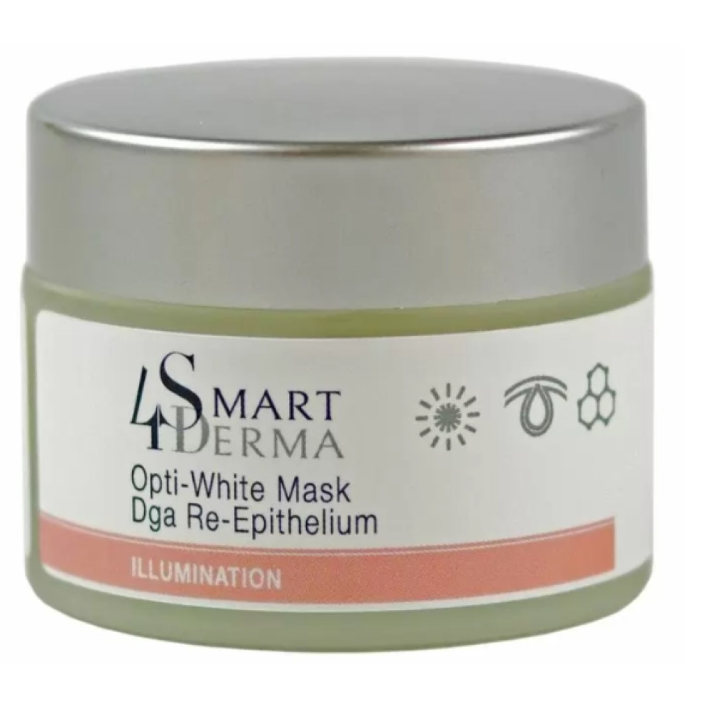 Оптически-отбеливающая реэпителизирующая маска - Smart4Derma Opti-White Mask DGA Re-Epithelium 50 мл Оптически-отбеливающая реэпителизирующая маска - Smart4Derma Opti-White Mask DGA Re-Epithelium 50 мл