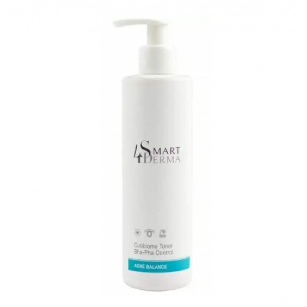 Себорегулирующий мультикислотный тоник - Smart4Derma Acne Balance Cutibiome Toner BHA-PHA Control 250 мл Себорегулирующий мультикислотный тоник - Smart4Derma Acne Balance Cutibiome Toner BHA-PHA Control 250 мл
