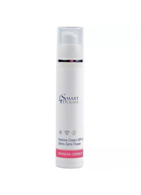 Укрепляющий дневной крем для чувствительной и куперозной кожи SPF20 - Smart4Derma Redness Corect Restore Cream Skino-Sens Flower SPF20 50 мл