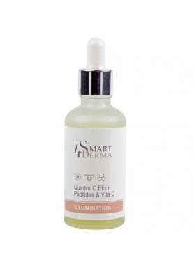 Мультипептидный эликсир с витамином С - Smart4Derma Illumination Quadro C Elixir Peptides & Vita 50 мл Мультипептидный эликсир с витамином С - Smart4Derma Illumination Quadro C Elixir Peptides & Vita 50 мл