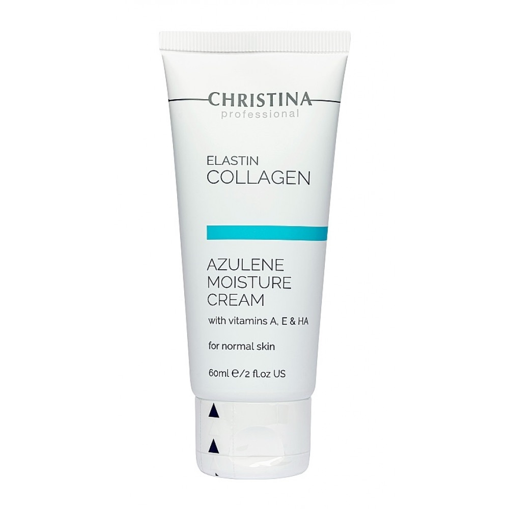 Elastin Collagen Azulene Moisture Cream with Vit. A, E & HA - Увлажняющий крем для нормальной кожи "Элластин, коллаген, азулен" 60 мл Christina