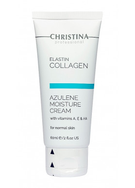 Elastin Collagen Azulene Moisture Cream with Vit. A, E & HA - Увлажняющий крем для нормальной кожи "Элластин, коллаген, азулен" 60 мл Christina Elastin Collagen Azulene Moisture Cream with Vit. A, E & HA - Увлажняющий крем для нормальной кожи "Элластин, коллаген, азулен" 60 мл Christina