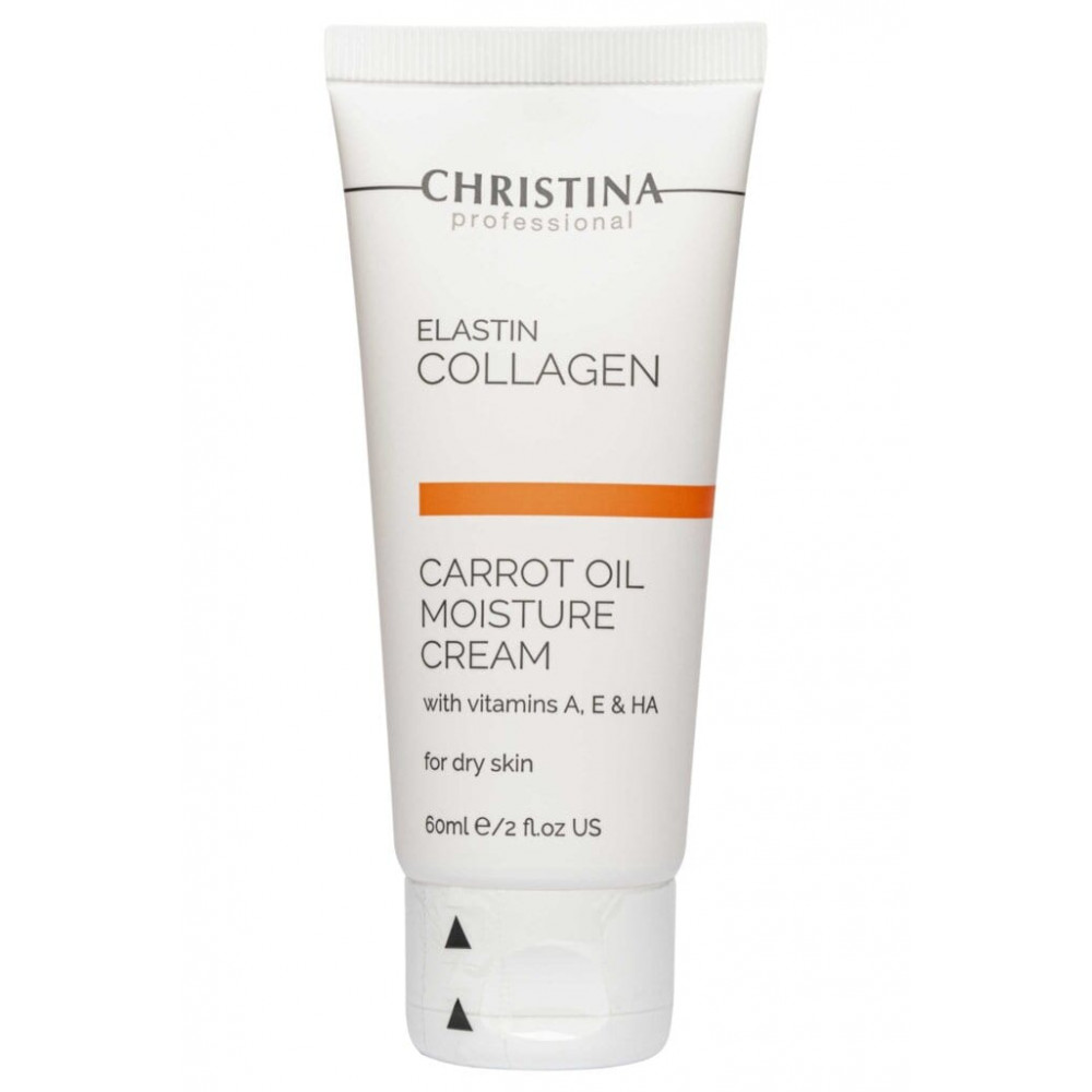 Elastin Collagen Carrot Oil Moisture Cream with Vit. A, E & HA - Увлажняющий крем для сухой кожи "Эластин, коллаген, морковное масло" 60 мл Christina