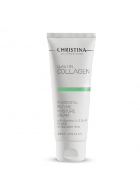 Elastin Collagen Placental Enzyme Moisture Cream with Vit. A, E & HA - Увлажняющий крем для жирной кожи "Эластин, коллаген, плацента" 60 мл Christina Elastin Collagen Placental Enzyme Moisture Cream with Vit. A, E & HA - Увлажняющий крем для жирной кожи "Эластин, коллаген, плацента" 60 мл Christina
