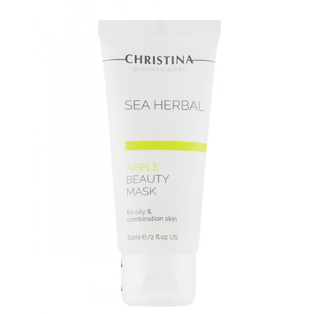 Sea Herbal Beauty Mask Green Apple - Яблочная маска красоты для жирной и комбинированной кожи 60 мл Christina