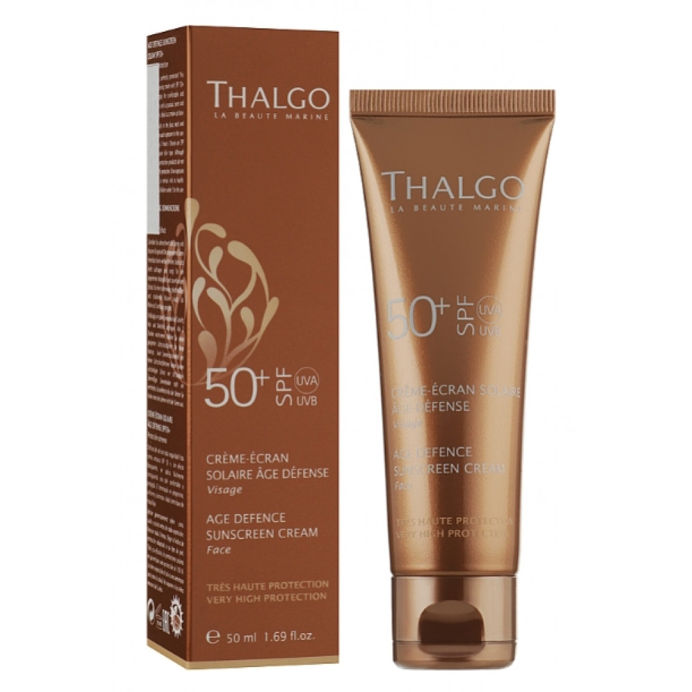 Солнцезащитный крем Спф 50+ / SPF 50+ Age Defence Sunscreen Cream Thalgo 50 мл Солнцезащитный крем Спф 50+ / SPF 50+ Age Defence Sunscreen Cream Thalgo 50 мл