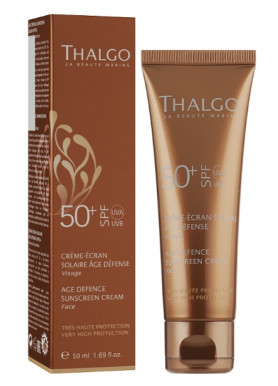 Солнцезащитный крем Спф 50+ / SPF 50+ Age Defence Sunscreen Cream Thalgo 50 мл