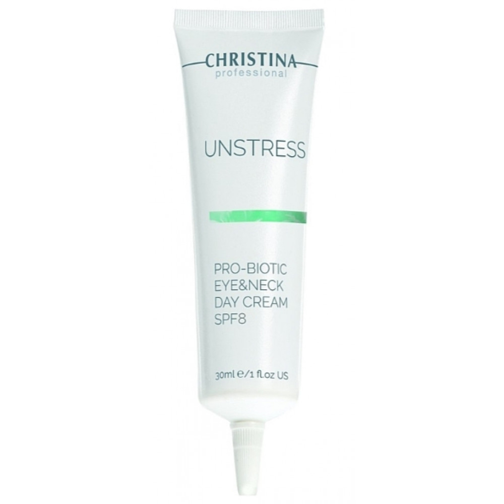 Unstress Probiotic Day cream Eye&Neck SPF 8 - Анстресс Дневной крем для кожи вокруг глаз и шеи SPF 8 30 мл Christina Unstress Probiotic Day cream Eye&Neck SPF 8 - Анстресс Дневной крем для кожи вокруг глаз и шеи SPF 8 30 мл Christina